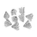 Macro de calottes de perles en filigrane argenté 20mm pour bijoux DIY et accessoires cheveux - 20x17mm (1000 Pièces/Paquet) / Argent