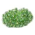 Faceted apple green crystal rondelle beads for DIY jewelry making with polished finish - 3mm / Transparent AB-Light Green