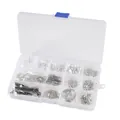 Schmuckset zum Selbermachen mit 15-Fach-Box inklusive Perlen und Metall-Zubehörteilen - Silber