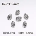 Detail of 16.5x11.5mm vintage silver spartan helmet beads for DIY jewelry making - 300PCS/Pack / Silver Helmet