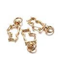 Cat shaped gold alloy swivel lobster clasps for DIY jewelry making and keychains - Cat / Set of 3 / KC Gold