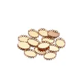 Golden oval lace bezel settings for DIY jewelry making and gemstone mounting - 13x18mm / KC Gold