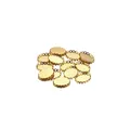 Golden oval lace bezel tray for DIY jewelry making and handmade stone setting - 13x18mm / Gold