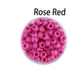 Perle cilindriche in acrilico fai-da-te color rosso rosa in una scatola circolare tonda - 8.3x5.8mm (100 pezzi) / Rosso rosa