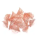 Roségoldene hohle Filigran-Blumenperlen für DIY-Schmuck und Haarschmuck-Zubehör - 23*28mm/20 Stück / Anlaufgeschütztes Roségold