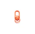 Mousqueton pivotant orange mat avec anneau rotatif en forme de 8 pour porte-clés - Lot de 10 / Orange