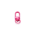 Fermoir mousqueton en métal rose avec anneau rotatif pour sacs et porte-clés - Lot de 10 / Rose rouge