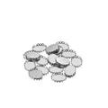 Oval silver lace brass cabochon tray settings for DIY jewelry making and pendants - White K/Silver