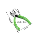Mini nylon jaw jewelry pliers 13.2cm for DIY jewelry making with green non-slip handles - High Carbon Steel Plastic Head Pliers