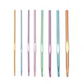 Lot de 8 crochets en aluminium coloré de tailles 2,0 mm à 5,5 mm pour tricot - Ensemble de Crochets en Alumine / Ensemble de 8 / Coloré