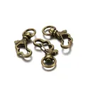 Three-piece antique bronze cloud-shaped lobster clasps with rotating rings for DIY - Cloud / Set of 3 / Antique Bronze