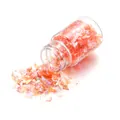 Irregular aurora laser flakes for DIY resin art in a 15ml orange pink glass bottle - Orange