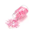 Iridescent pink candy glitter flakes for DIY resin molds in a 15ml glass bottle - Pink