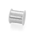 Silver-plated copper wire for DIY jewelry making on a white plastic spool roll - 0.3mmx320m / Silver