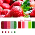 Σετ γυάλινες χάντρες DIY σε 5 αποχρώσεις φράουλας, 2mm με 1800 τεμάχια ανά θέση - 2.0mm / Ώριμη Φράουλα