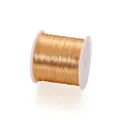 Single roll of shiny golden tarnish-resistant copper wire for jewelry DIY making projects - 0.3mm x 320m / KC Gold