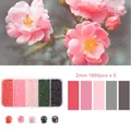 2mm acrylic seed bead set in 5 vibrant colors with a transparent storage organizer box - 2.0mm / Spring Bloom (Coral Pink Tone Combination)