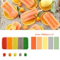 Set di 5 colori perline di vetro 2mm con 9000 pezzi in una scatola di plastica trasparente - 2.0mm / Ghiacciolo all'Arancia