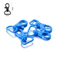 Five-piece set of blue 40mm swivel plastic lobster clasps for DIY jewelry making - Blue