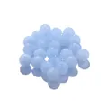 DIY light blue translucent chalcedony round beads with center holes for jewelry making - 6mm (10 Pieces/Pack) / Transparent Blue
