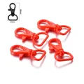Set of four 40mm bright red plastic swivel lobster clasps for DIY jewelry making - Red