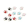 Detail of 11-piece colorful heart wing alloy charms for DIY jewelry making - Multicolor