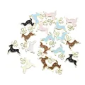 Christmas reindeer enamel pendants in five colors with floral patterns for DIY jewelry making - Mixed Color Reindeer