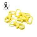 Candy colored 40mm plastic swivel lobster clasp for keychains in yellow and black - Yellow