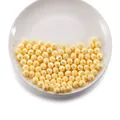 Perles en acrylique facettées jaune clair avec fini nacré pour création de bijoux - Perle Facettée Sphérique / 50 Pièces/Paquet (8mm) / Jaune