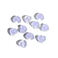 Detailed view of heart-shaped acrylic beads with purple core and white smiley face charm - 10 Pieces/Pack / Purple