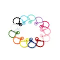 Shell-shaped colorful zinc alloy lobster clasps for DIY jewelry and keychains - Shell / 5 Pieces / Black
