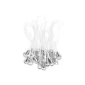 Lot de cordons blancs pour téléphone avec tube en métal argenté et anneau ouvert - 46mm*5.42mm (20 Pièces/Paquet) / Blanc