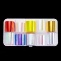 Kit de feuilles nail art avec 10 rouleaux de papier de verre laser aurora - Style A