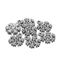 Pendentifs flocon de neige argentés avec strass pour création bijoux de Noël DIY - Style Flocon d'Argent / Lot de 10