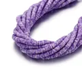 Perline Heishi 6mm viola e bianche in argilla per gioielli fai-da-te e bracciali - Viola scuro macchiato