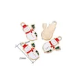 Pendentif bonhomme de neige en émail rouge et blanc pour bijoux de Noël DIY - 3# Style de Bonhomme de Neige / Lot de 10