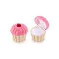 Samt Schmuckkästchen in Cupcake-Form in Rosa und Gelb für Ringe und Ohrringe Lagerung - Kuchen Beige
