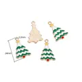 Pendentif sapin de Noël émaillé en métal avec bordure dorée et finitions colorées - 2# Style de Sapin de Noël 02 / Lot de 10