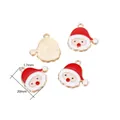 Pendentif Père Noël en alliage avec émail rouge et blanc pour la création de bijoux DIY - 2# Style Père Noël 01 / Lot de 10