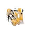 Miniature lemon tea glass bottle charms with yellow resin slices for DIY jewelry - 10pcs/Pack / Orange