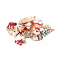 Collection de pendentifs de Noël en émail avec Père Noël, renne et sapin pour bijoux DIY - 18 Style Breloques Mixtes / Lot de 10