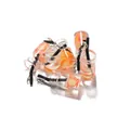 Miniature lemon drink wishing bottle charms with resin slices for DIY jewelry - 10pcs/Pack / Red Orange