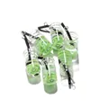 Lot de 6 mini bouteilles en verre avec tranches de kiwi pour pendentifs de bijoux DIY - 10 pcs/Paquet / Kiwi