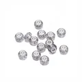 Detalle de trece cuentas de resina gris moteada con agujero grande y núcleo de metal - Juego de 5 (aprox. 14 mm) / Cuentas de agujero grande de acrílico negro rellenas de polvo (AC2091)