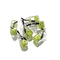 Pendentif mini bouteille en verre avec tranches d'avocat et paille pour bijoux DIY - 10 pcs/Paquet / Avocat