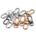 Drehbare Karabinerverschlüsse in Silber, Gold und Roségold für DIY-Schlüsselanhänger - 12*33mm / Mischfarben Serie 1 / 10er Pack / Mehrfarbig