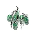 Pendentif mini bouteille en verre avec tranches de citron vert et boucle argentée - 10 pcs/Paquet / Citron Vert