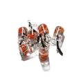 Pendentif mini bouteille en verre avec tranches de pastèque et cordon de suspension noir - 10 pcs/Paquet / Triangle Pastèque
