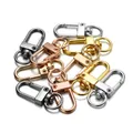 Drehbare Karabinerverschlüsse in Silber, Gold, Roségold und Gun-Black Finish - 12*33mm / Mischfarben Serie 3 / 10er Pack / Mehrfarbig