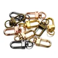Metall-Karabinerhaken Set in Gold Roségold Schwarz und Bronze für DIY-Schlüsselanhänger - 12*33mm / Mischfarben Serie 4 / 10er Pack / Mehrfarbig